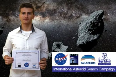 Гимназия “Екзюпери” с участник в Международната програма за търсене и проследяване на нови астероиди на НАСА